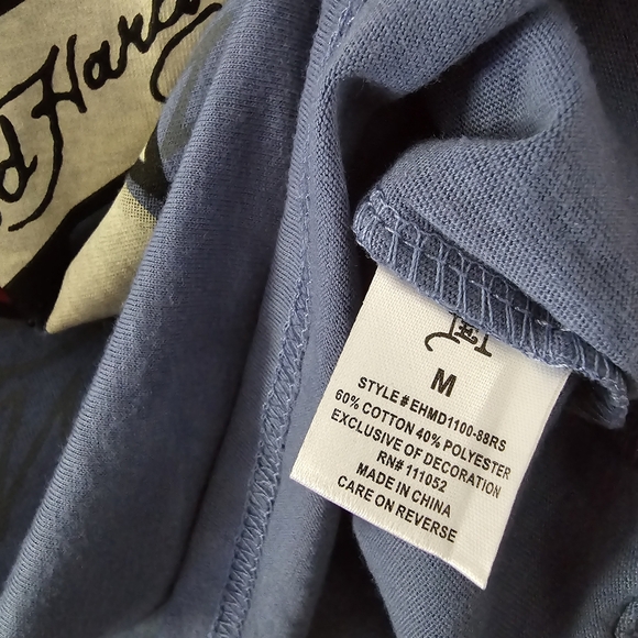 Ed Hardy Rhinestone Embellished Eagle Short Sleeve Tee Size M - Picture 8 of 8